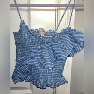 Cinq à sept Mara top - asymmetrical with frill size small